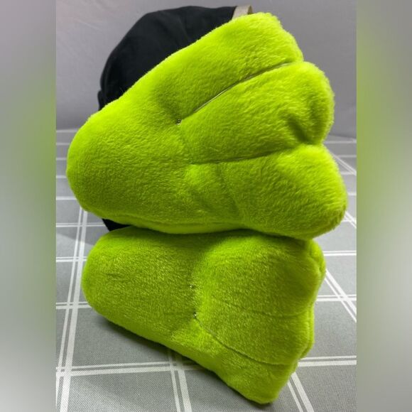 Vtg 90s Nanco Slinky Pets Neon Green Alien Big Head Large 17” - 27” Long Plush - Picture 9 of 16